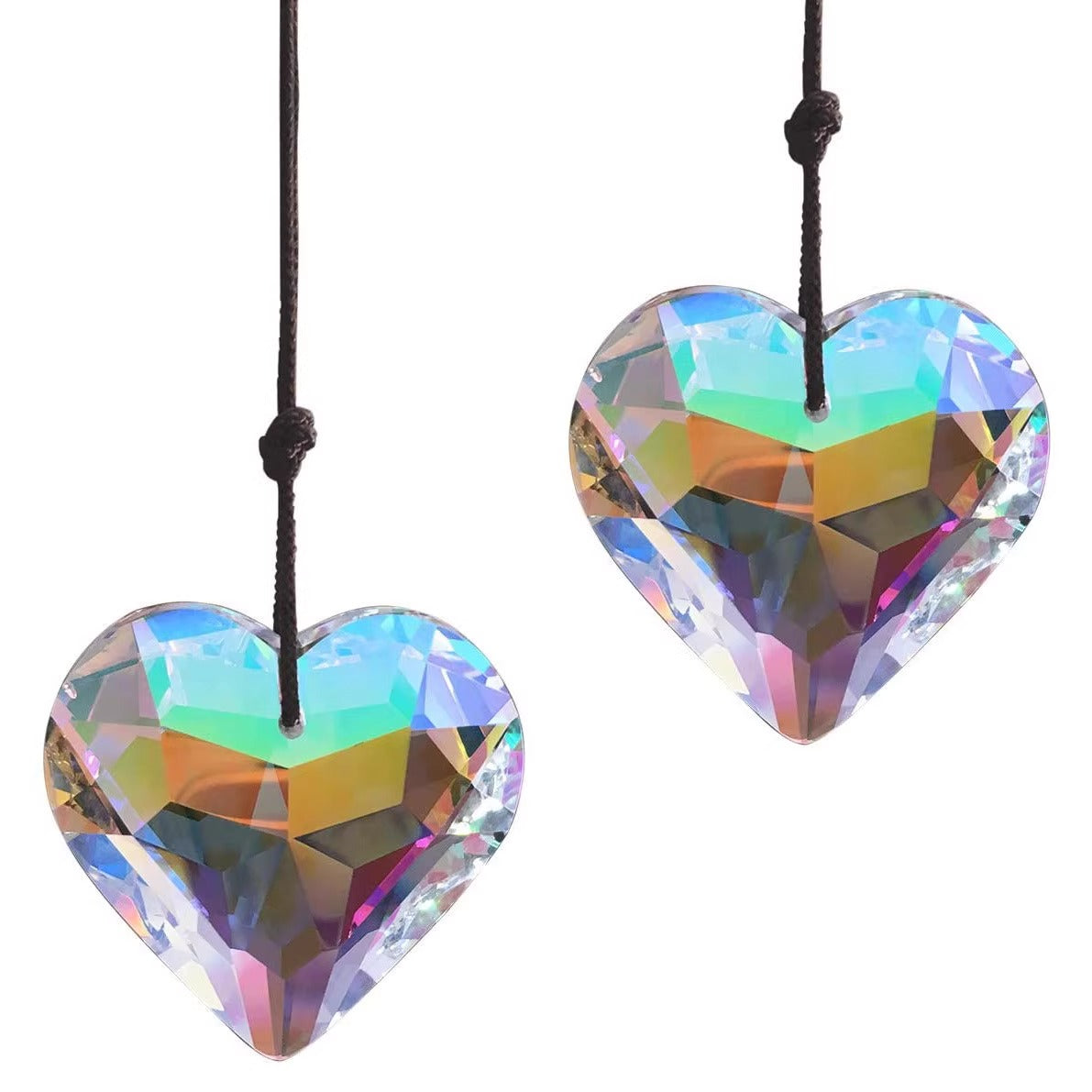 Christmas Tree Decorations, Hanging Ornaments, Heart Sun Catcher, Light Cube Prism, Colorful Hanging Glass Prism, Cosmic Refraction Birthday Gift
