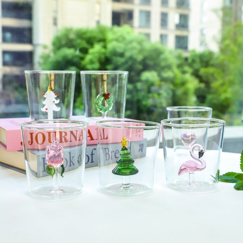 Clearance Sale at a Low Price! Flawless and Adorable Cartoon Christmas Glass Cup – Perfect Christmas Gift, Straw Not Included – Limited Stock, Don’t Miss Out!