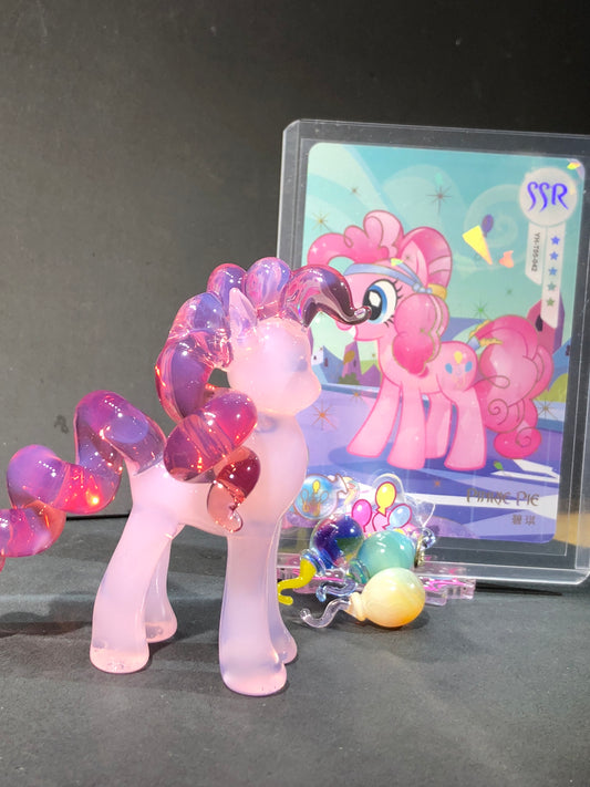 A pinkpie pie  glass figurine