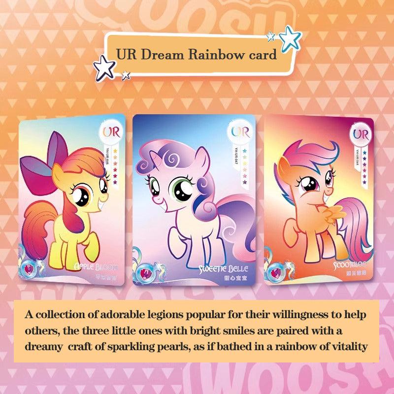 10 paquets de 50 cartes Carte de déballage Pack de films amusants My Little Pony. Porte-carte(+ livret de collection)