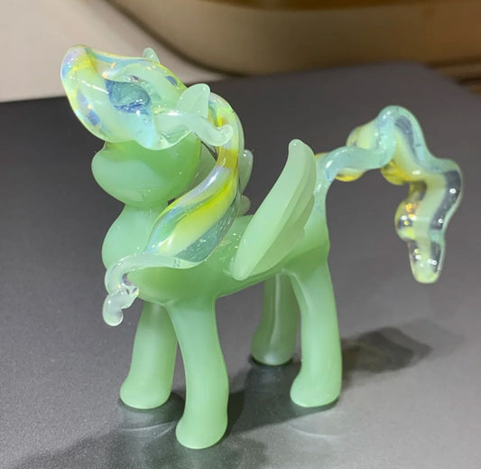 a MLP vapor trail  Handmade glass figurine.